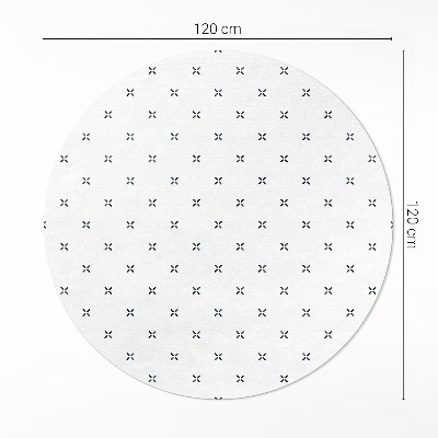 Covor rotund din vinil Model boho minimalist