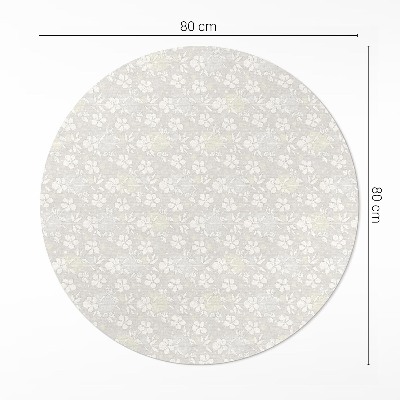 Covor rotund din vinil Câmp delicat pajiște flori mici boho