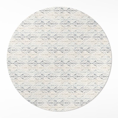 Covor rotund din vinil Frunze regulate model oriental boho