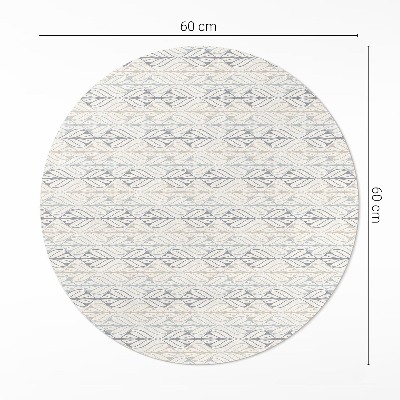 Covor rotund din vinil Frunze regulate model oriental boho