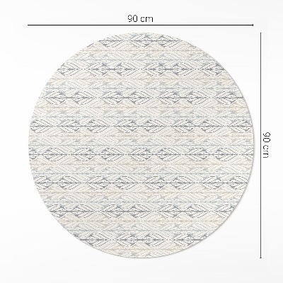 Covor rotund din vinil Frunze regulate model oriental boho