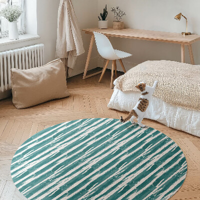 Covor rotund din vinil Model abstract cu linii pictate