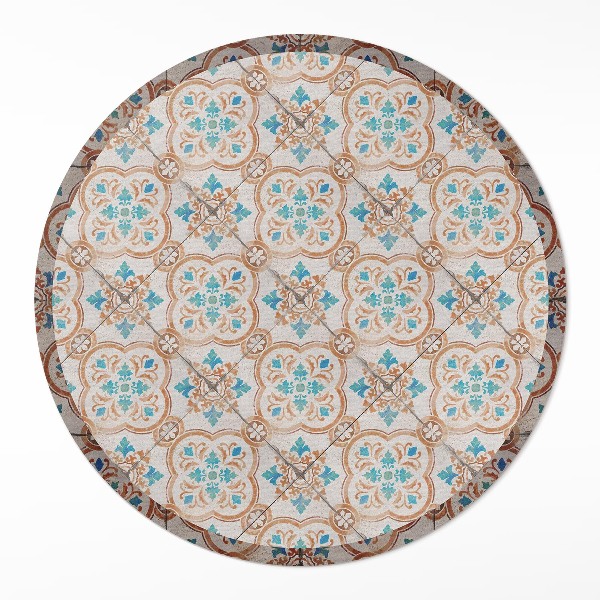 Covor rotund din vinil Mozaic frumos cu design antic