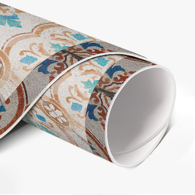 Covor rotund din vinil Mozaic frumos cu design antic