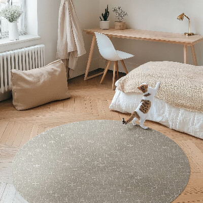 Covor rotund din vinil Model fin de cercuri împletite