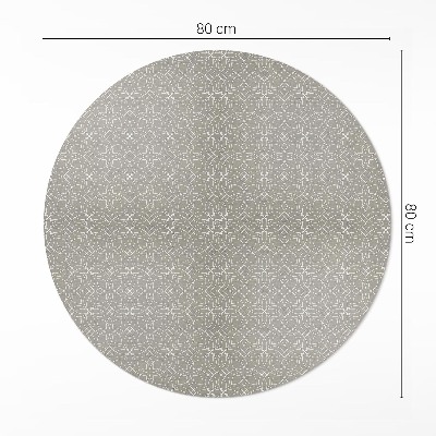 Covor rotund din vinil Model fin de cercuri împletite