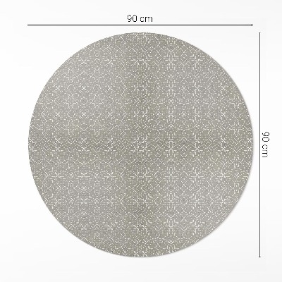 Covor rotund din vinil Model fin de cercuri împletite