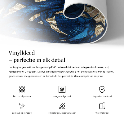 Covor rotund din vinil Model în floarea-soarelui în stil boho vintage