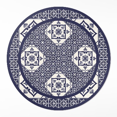 Covor rotund din vinil Plăci decorative în stil portughez