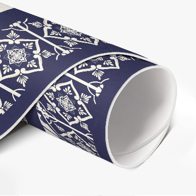 Covor rotund din vinil Plăci decorative în stil portughez
