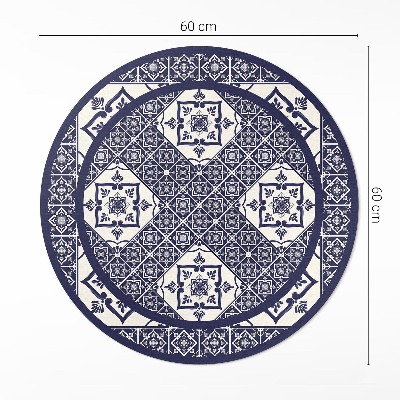 Covor rotund din vinil Plăci decorative în stil portughez