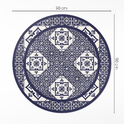 Covor rotund din vinil Plăci decorative în stil portughez