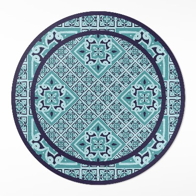 Covor rotund din vinil Plăci decorative în stil spaniol