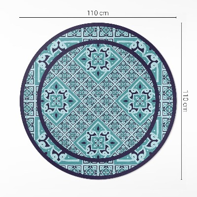 Covor rotund din vinil Plăci decorative în stil spaniol