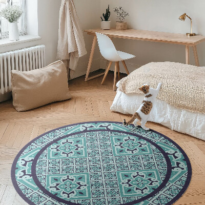 Covor rotund din vinil Plăci decorative în stil spaniol