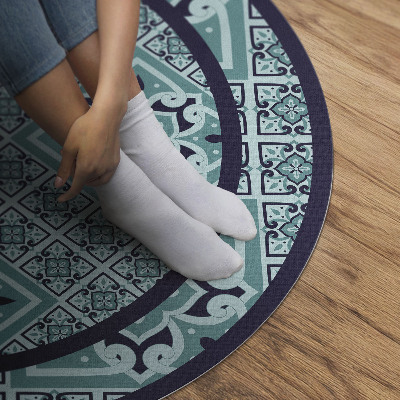 Covor rotund din vinil Plăci decorative în stil spaniol