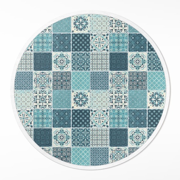 Covor rotund din vinil Plăci decorative mozaicate cu modele