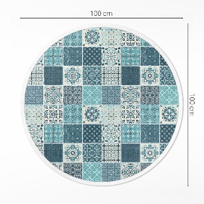 Covor rotund din vinil Plăci decorative mozaicate cu modele