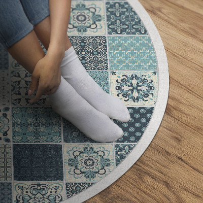 Covor rotund din vinil Plăci decorative mozaicate cu modele
