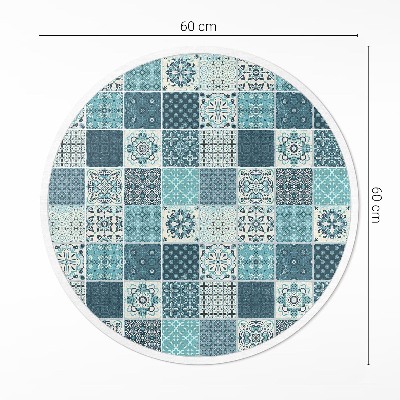 Covor rotund din vinil Plăci decorative mozaicate cu modele