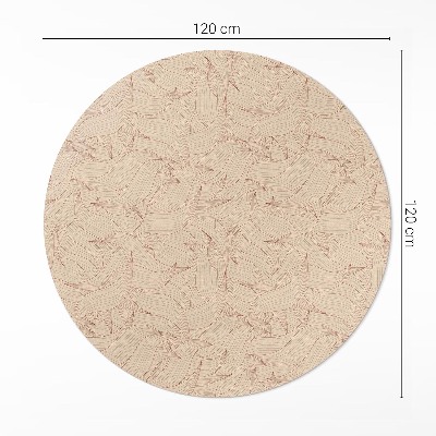 Covor rotund din vinil Frunze liniare de toamnă în stil boho