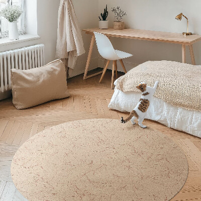 Covor rotund din vinil Frunze liniare de toamnă în stil boho