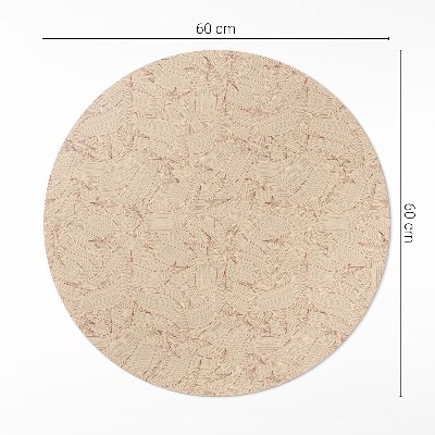 Covor rotund din vinil Frunze liniare de toamnă în stil boho