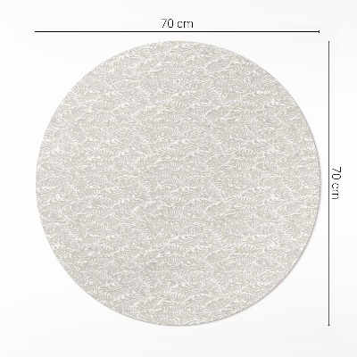 Covor rotund din vinil Frunze fine în stil boho delicat