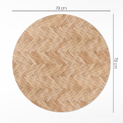 Covor rotund din vinil Parchet frumos din lemn cu spirală