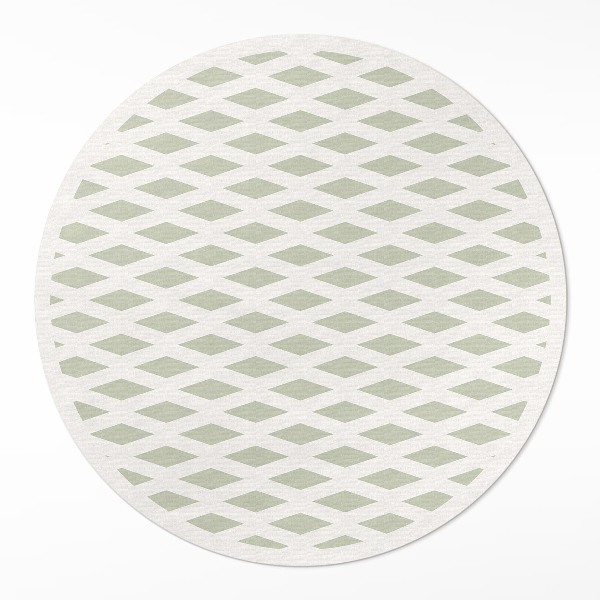 Covor rotund din vinil Model geometric minimalist