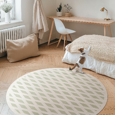 Covor rotund din vinil Model geometric minimalist
