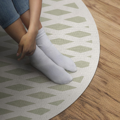 Covor rotund din vinil Model geometric minimalist