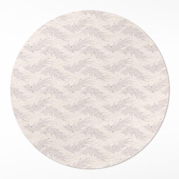 Covor rotund din vinil Frunze delicate în culori stinse