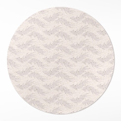 Covor rotund din vinil Frunze delicate în culori stinse