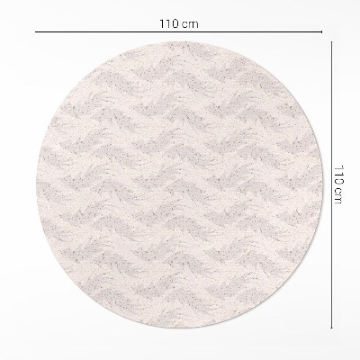 Covor rotund din vinil Frunze delicate în culori stinse