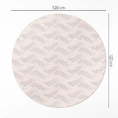 Covor rotund din vinil Frunze delicate în culori stinse