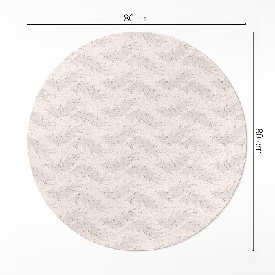 Covor rotund din vinil Frunze delicate în culori stinse
