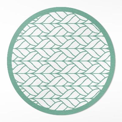 Covor rotund din vinil Model minimalist de frunze liniare