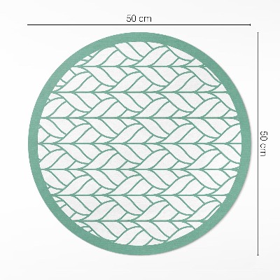 Covor rotund din vinil Model minimalist de frunze liniare