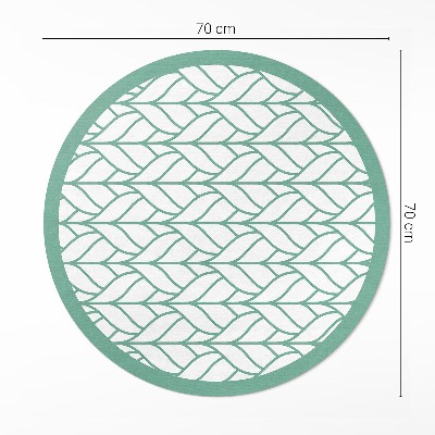 Covor rotund din vinil Model minimalist de frunze liniare