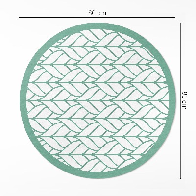 Covor rotund din vinil Model minimalist de frunze liniare