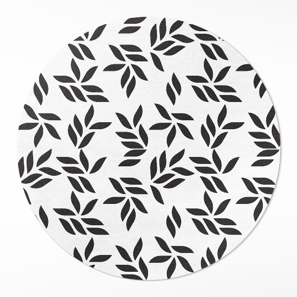 Covor rotund din vinil Model minimalist de frunze
