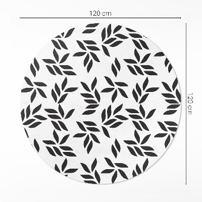 Covor rotund din vinil Model minimalist de frunze