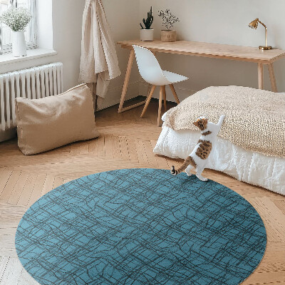 Covor rotund din vinil Model de țesătură cu fire neregulate