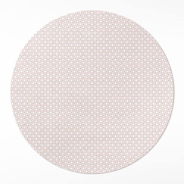 Covor rotund din vinil Mozaic fin în culori pastelate