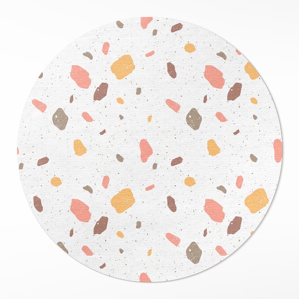 Covor rotund din vinil Gresie Pastel