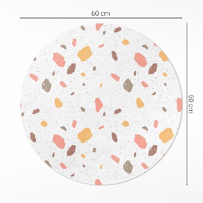 Covor rotund din vinil Gresie Pastel