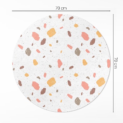Covor rotund din vinil Gresie Pastel