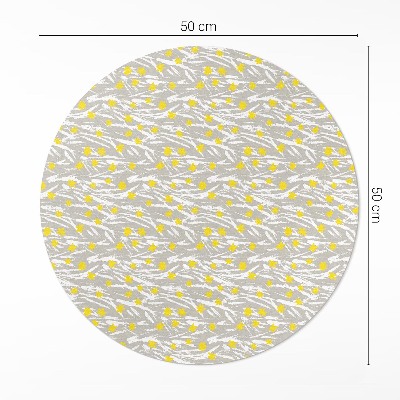 Covor rotund din vinil Pajiște de câmp flori boho fine