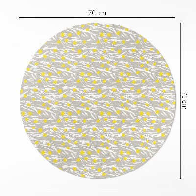 Covor rotund din vinil Pajiște de câmp flori boho fine